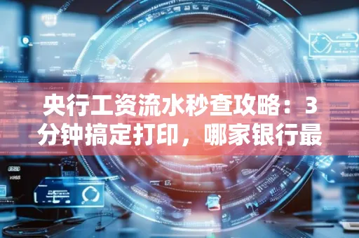 央行工资流水秒查攻略:3分钟搞定打印,哪家银行最快?