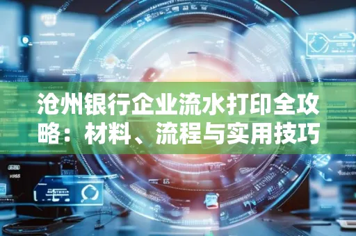 沧州银行企业流水打印全攻略:材料、流程与实用技巧