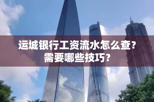运城银行工资流水怎么查?需要哪些技巧?