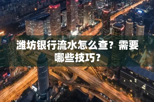 潍坊银行流水怎么查?需要哪些技巧? 潍坊银行流水怎么查?需要哪些技巧?