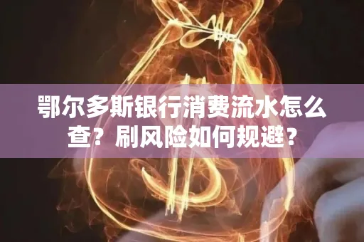 鄂尔多斯银行消费流水怎么查?刷风险如何规避? 鄂尔多斯银行消费流水怎么查?刷风险如何规避?