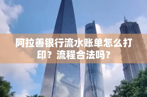 阿拉善银行流水账单怎么打印？流程合法吗？