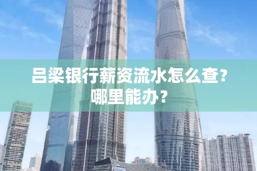 吕梁银行薪资流水怎么查？哪里能办？