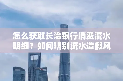 怎么获取长治银行消费流水明细?如何辨别流水造假风险?