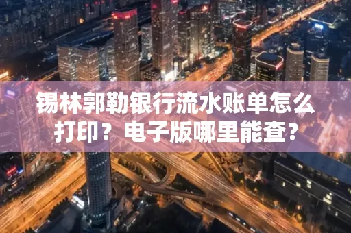 锡林郭勒银行流水账单怎么打印?电子版哪里能查?