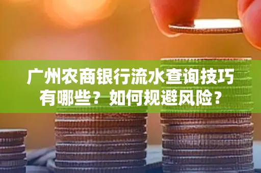 广州农商银行流水查询技巧有哪些？如何规避风险？