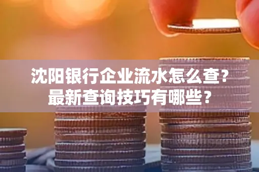 沈阳银行企业流水怎么查?最新查询技巧有哪些?