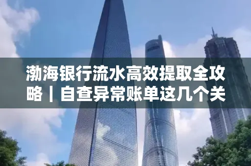 渤海银行流水高效提取全攻略|自查异常账单这几个关键点别错过