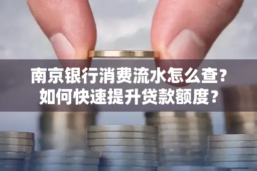南京银行消费流水怎么查?如何快速提升贷款额度?