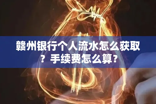赣州银行个人流水怎么获取？手续费怎么算？