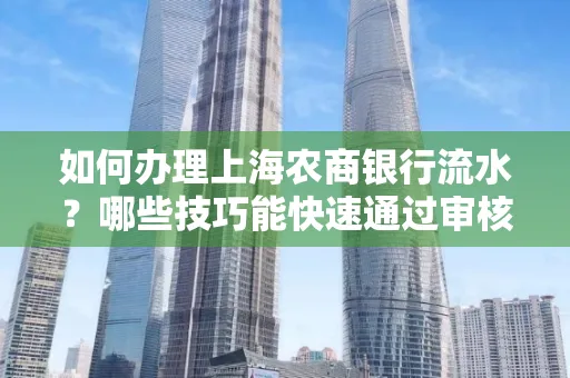 如何办理上海农商银行流水？哪些技巧能快速通过审核？