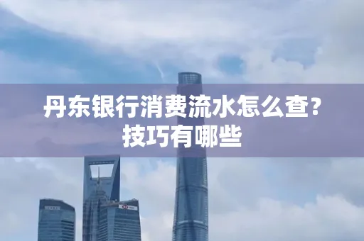 丹东银行消费流水怎么查?技巧有哪些