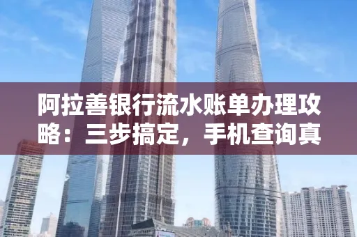 阿拉善银行流水账单办理攻略:三步搞定,手机查询真方便