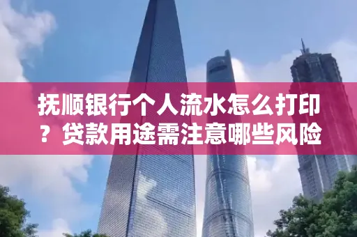 抚顺银行个人流水怎么打印?贷款用途需注意哪些风险?