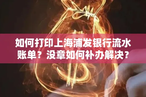 如何打印上海浦发银行流水账单?没章如何补办解决?