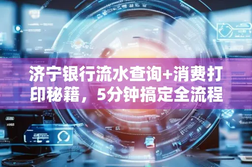 济宁银行流水查询+消费打印秘籍,5分钟搞定全流程