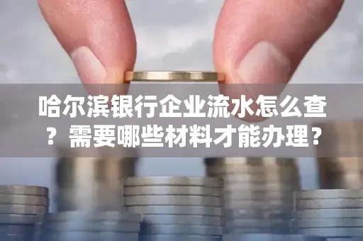 哈尔滨银行企业流水怎么查?需要哪些材料才能办理?