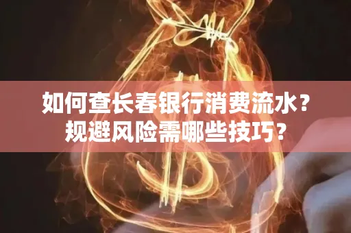 如何查长春银行消费流水?规避风险需哪些技巧?