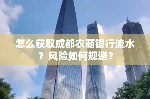 怎么获取成都农商银行流水?风险如何规避?