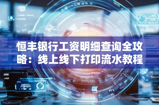 恒丰银行工资明细查询全攻略:线上线下打印流水教程